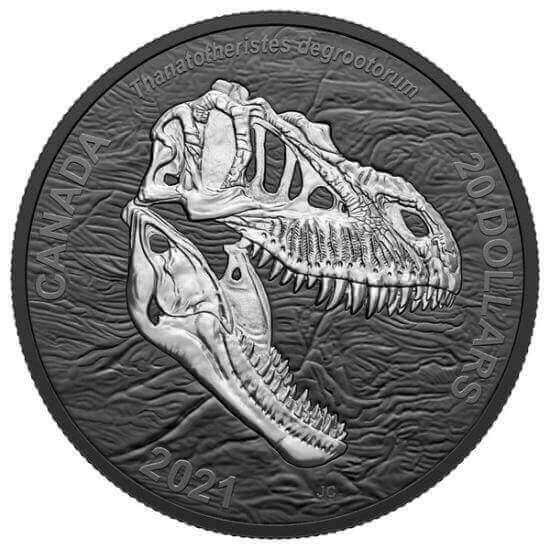 these beautiful dinosaur-themed rhodium-plated silver coins that the Royal Canadian Mint released just this month are unfortunately already sold out