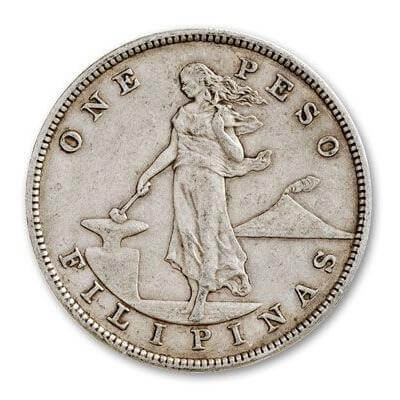 reverse design of the Philippine Silver Pesos as well as the fractional Silver Centavos that were minted between 1903 and 1935