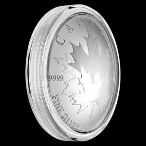 these 1 kg Silver Maple Leaf coins that were issued in 2018 are the largest convex silver coins ever issued by the Royal Canadian Mint