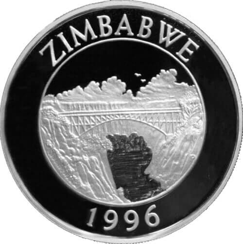 before the current issue of Zimbabwean gold coins, the country already issued silver coins back in 1996