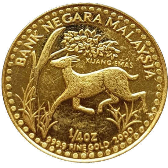 these 1/4 oz Malaysian Kijang Emas were minted in December 2000