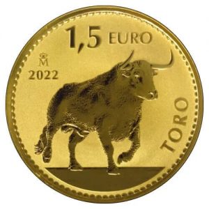 these 1 oz Spanish Bull coins were the first Spanish gold coins that were issued with a reverse proof finish