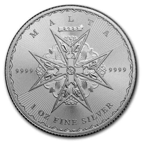 obverse side design of the new Maltese Cross silver coins