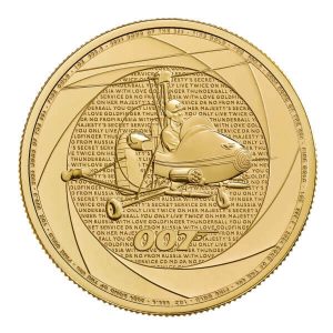 design of the 1 oz James Bond bullion coin out of 99.99% pure gold