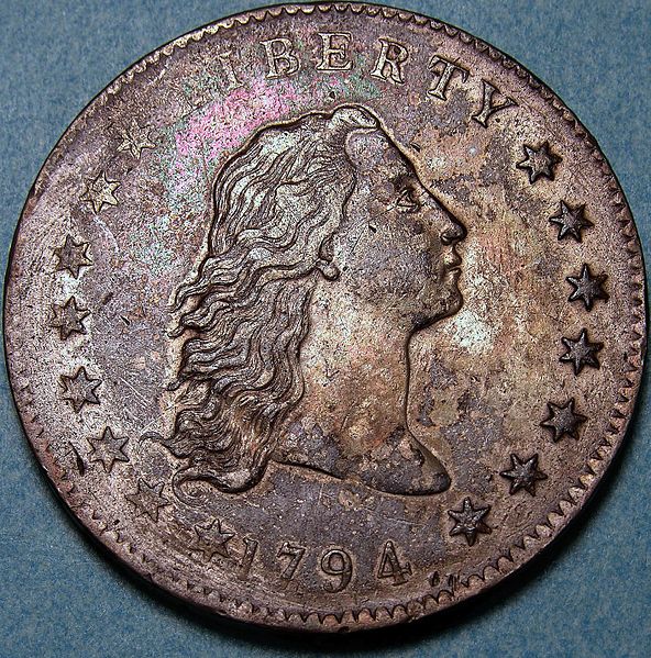 one of the surviving 1794 Flowing Hair Silver Dollars