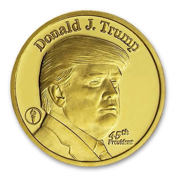 obverse design of both the Donald Trump gold rounds & silver rounds