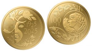 the design of the 2025 Swiss Gold Vreneli retains references to the original design of the coins