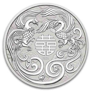 reverse side design of the Perth Mint's 2025 Double Phoenix silver coins