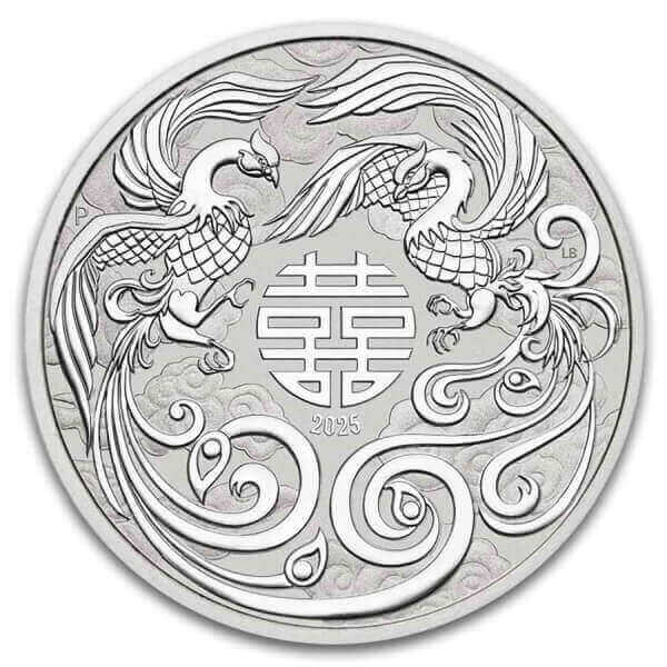 reverse side design of the Perth Mint 2025 Double Phoenix silver coins