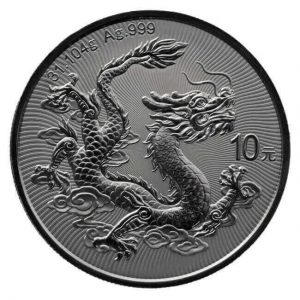 design of the reverse side of the Chinese Dragon silver coins