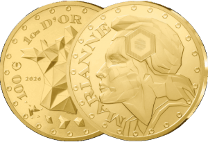 design of the new French Marianne gold coins issued by the French Mint, Monnaie de Paris