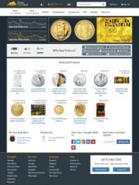 screenshot of the Silver Gold Bull gold dealer website