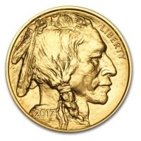 obverse side of the 2017 issue of the brilliant uncirculated 1 oz American Buffalo coins