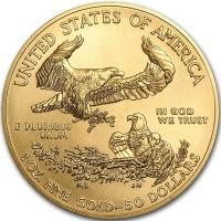 Type 1 reverse side design of the American Gold Eagle coins (until 2021)