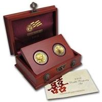 2008 2-Coin Gold American Eagle Double Prosperity Set