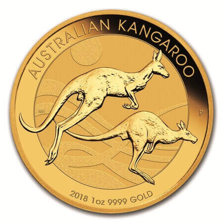 reverse side of the 2018 issue of the Perth Mint Gold Kangaroo coins