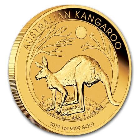 reverse side of the 2019 issue of the Australian Gold Kangaroos
