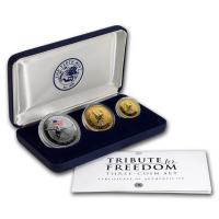 3-Coin Tribute to Freedom proof set 2002