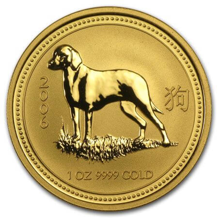 reverse side of the 2006 issue of the Gold Lunar coin