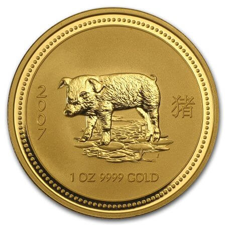 reverse side of the 2007 issue of the Lunar coins