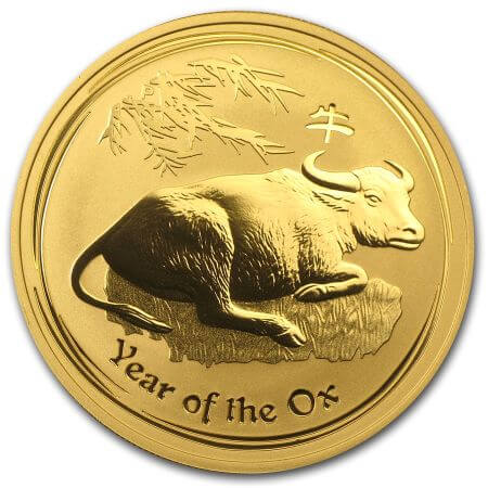 reverse side of the 2009 issue of the Perth Mint Gold Lunar Series 2 coins