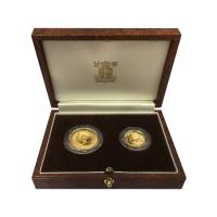 1987 British Gold Britannia 2 coin proof set