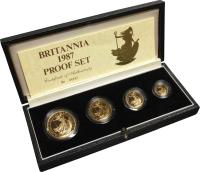 1987 Great Britain Gold Britannia 4 coin proof set