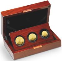 3 coin premium proof set of the British Britannia gold coins that was issued in 2014