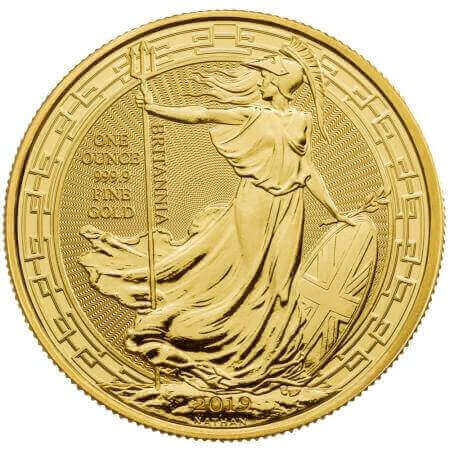 reverse side of the 2019 Oriental Border issue of the 1 oz Gold Britannia coins