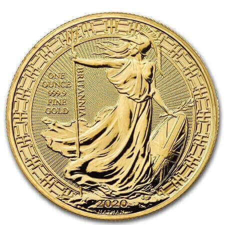 reverse side of the 2020 Oriental Border issue of the 1 oz Gold Britannia coins