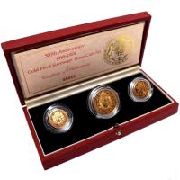 1989 Anniversary 3-Coin Great Britain Gold Sovereign proof Set
