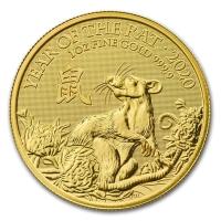 reverse side of the 2020 Year of the Rat issue of the brilliant uncirculated 1 oz Shēngxiào Collection Lunar gold coins