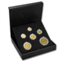 2004 6-Coin bimetallic Gold Canadian Maple Leaf Set