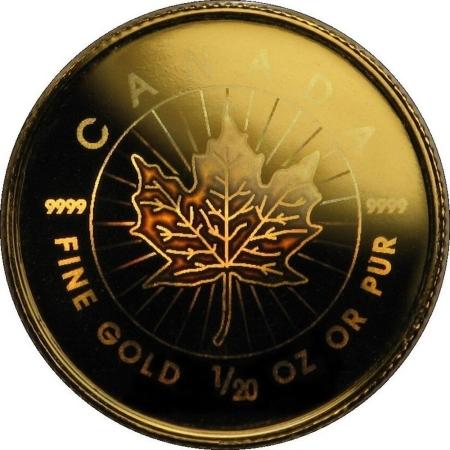 reverse side of the 1/20 oz coin that was included in the 5-coin Hologram set that was issued in 2001