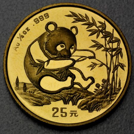 reverse side of the 1994 issue of the Chinese Gold Panda