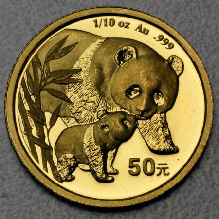 reverse side of the 2004 issue of the Chinese Gold Pandas
