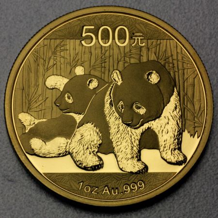 reverse side of the 2010 issue of the China Gold Pandas