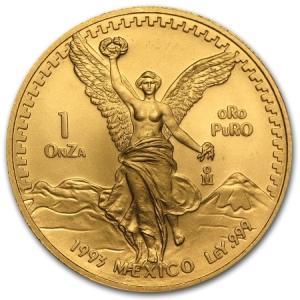 old obverse side design of the Mexican Libertad gold coins until 1994