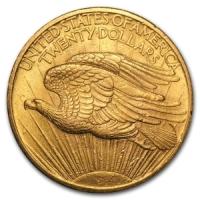 reverse side of the 1907 $20 Saint-Gaudens Gold Double Eagles
