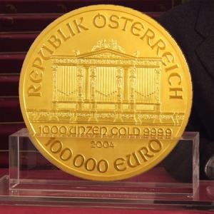 the 1,000 oz Austrian Gold Philharmonic coin - Big Phil - that the Austrian Mint produced in 2004