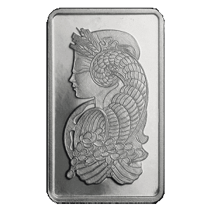 frontal view of the minted 1 gram PAMP Suisse Fortuna palladium bullion bars