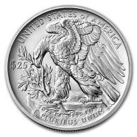 reverse side of the 2020-W burnished issue of the 1 oz Palladium American Eagles