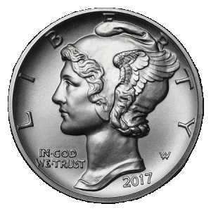 obverse side of the 2017 issue of the brilliant uncirculated 1 oz American Palladium Eagles