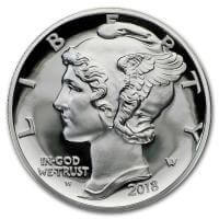obverse side of the 2018-W proof issue of the 1 oz American Palladium Eagles