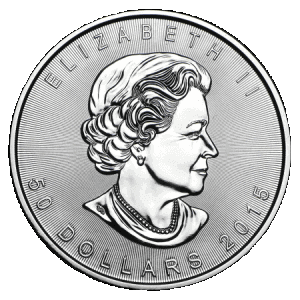 obverse side of the 2015 issue of the brilliant uncirculated 1 oz Palladium Maple Leaf coins obverse side of the 2015 issue of the brilliant uncirculated 1 oz Canadian Palladium Maple Leafs
