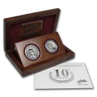 2-Coin Proof Set 2007 for the 10th Anniversary of the Platinum American Eagles