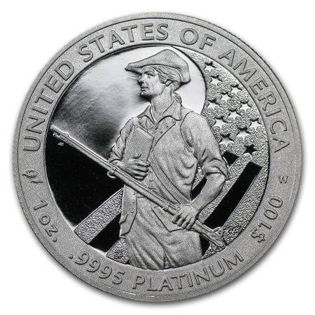reverse side of the 2012 Platinum American Eagle proof coins