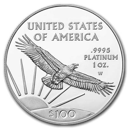 reverse side of the 2017 proof American Platinum Eagles