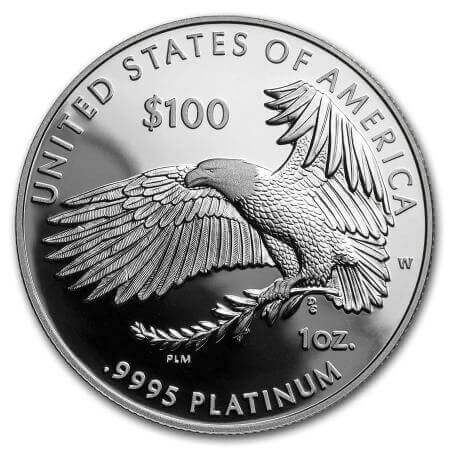 reverse side of the proof American Platinum Eagle coins since 2018