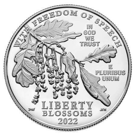 obverse side of the 2022 edition of the proof Platinum Eagles
